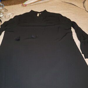 TACERA Black Sheer fully lined dress/tunic